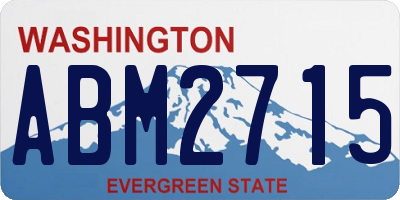 WA license plate ABM2715