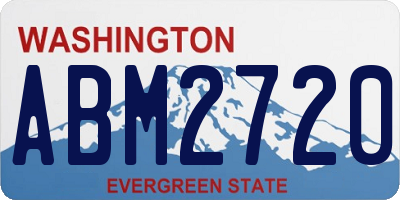 WA license plate ABM2720