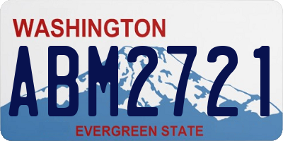 WA license plate ABM2721