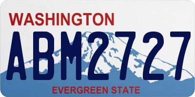 WA license plate ABM2727