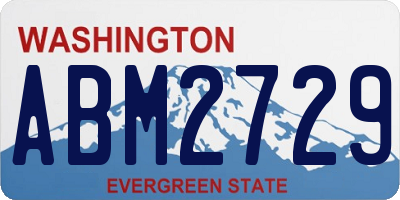 WA license plate ABM2729
