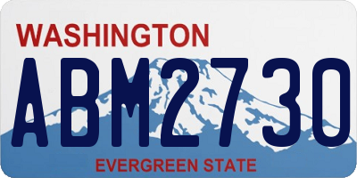 WA license plate ABM2730