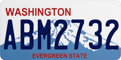 WA license plate ABM2732