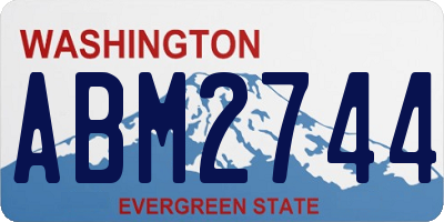 WA license plate ABM2744