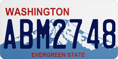 WA license plate ABM2748