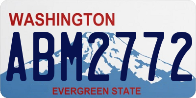 WA license plate ABM2772