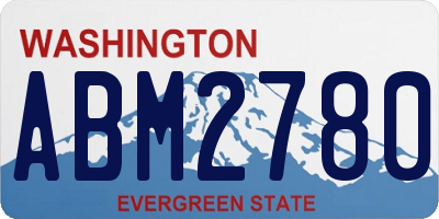 WA license plate ABM2780