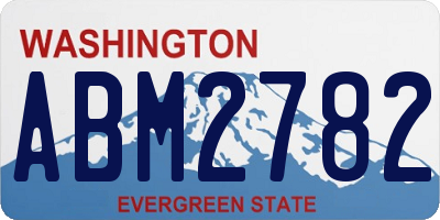 WA license plate ABM2782