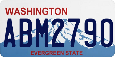 WA license plate ABM2790
