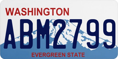 WA license plate ABM2799