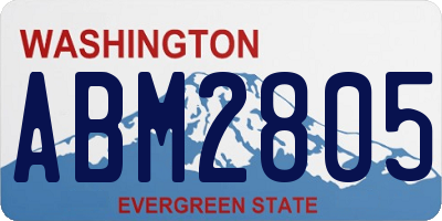 WA license plate ABM2805