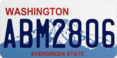 WA license plate ABM2806