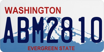 WA license plate ABM2810