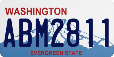 WA license plate ABM2811