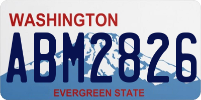 WA license plate ABM2826