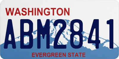WA license plate ABM2841