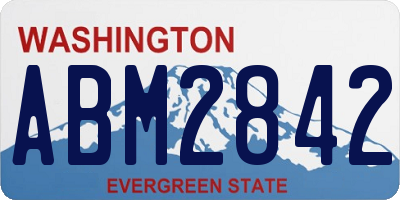WA license plate ABM2842