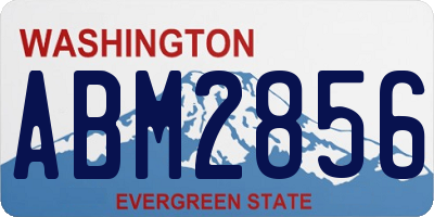 WA license plate ABM2856