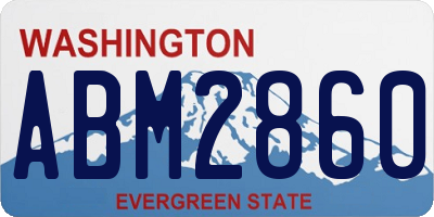 WA license plate ABM2860