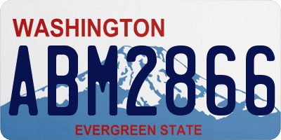 WA license plate ABM2866
