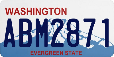 WA license plate ABM2871
