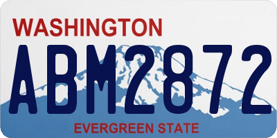 WA license plate ABM2872