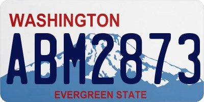 WA license plate ABM2873