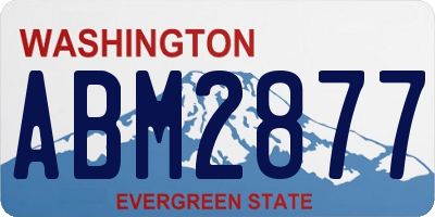 WA license plate ABM2877