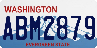 WA license plate ABM2879