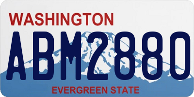 WA license plate ABM2880
