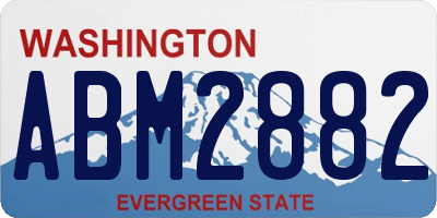 WA license plate ABM2882
