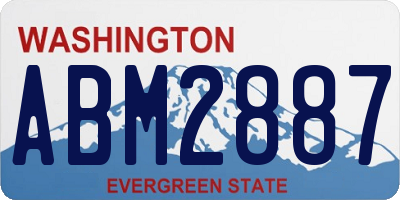 WA license plate ABM2887