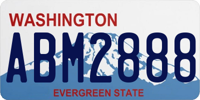 WA license plate ABM2888