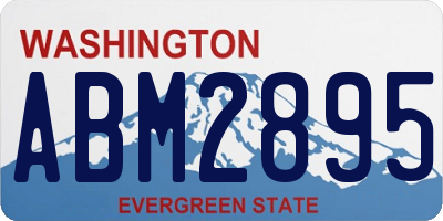 WA license plate ABM2895