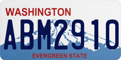 WA license plate ABM2910