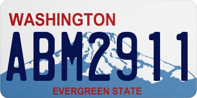 WA license plate ABM2911
