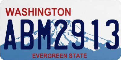 WA license plate ABM2913