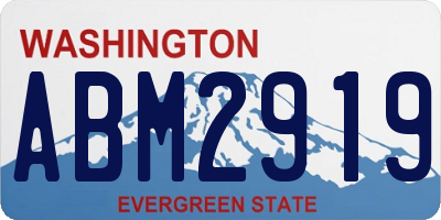 WA license plate ABM2919