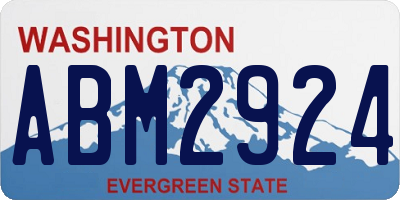 WA license plate ABM2924