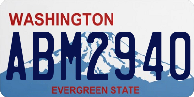 WA license plate ABM2940