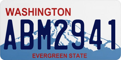WA license plate ABM2941