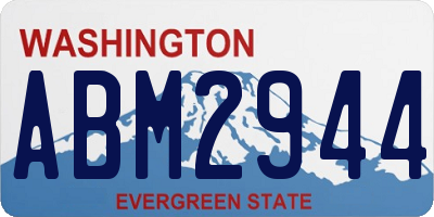 WA license plate ABM2944