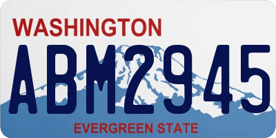WA license plate ABM2945