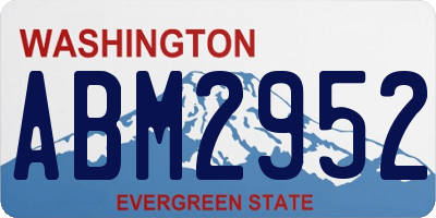 WA license plate ABM2952