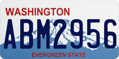 WA license plate ABM2956