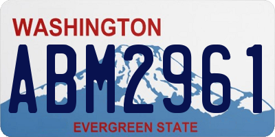 WA license plate ABM2961