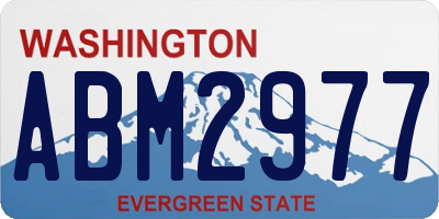 WA license plate ABM2977
