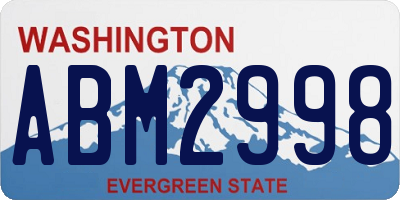 WA license plate ABM2998