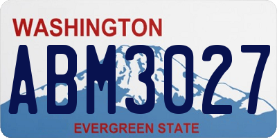 WA license plate ABM3027