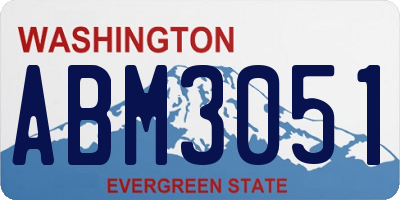 WA license plate ABM3051